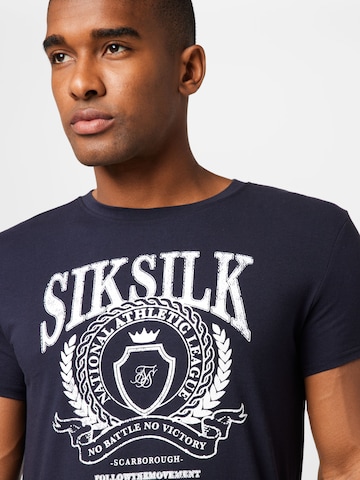 SikSilk Shirt 'Varsity' in Blauw