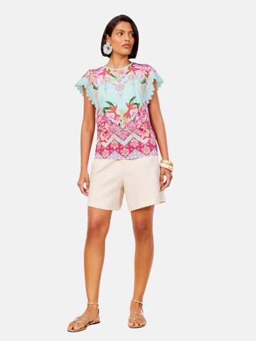 love & roses Shirt in Blue: front
