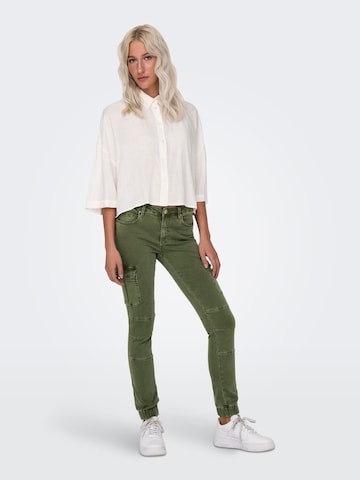 Coupe slim Pantalon cargo 'Missouri' ONLY en vert