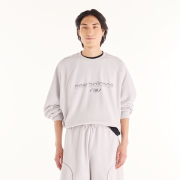 new balance - Sweatshirt 'Trackside French Terry Crew' em cinzento: frente