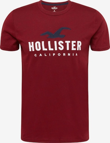 HOLLISTER Majica | rdeča barva: sprednja stran