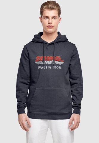 ABSOLUTE CULT Sweatshirt 'Deadpool - Aka Wade Wilson' in Blue: front