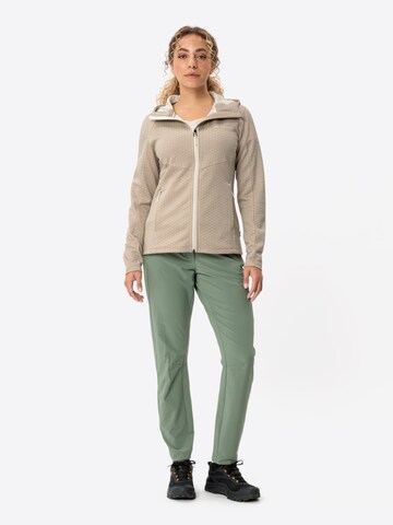 VAUDE Sports sweat jacket 'Skomer' in Beige