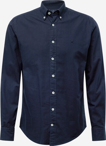 Hackett London Slim fit Overhemd in Blauw: voorkant