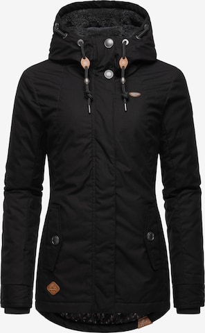 Ragwear Winter Jacket 'Monade' in Black: front