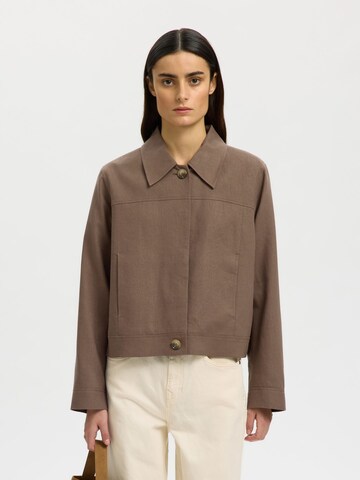 SELECTED Between-season jacket in Brown: front