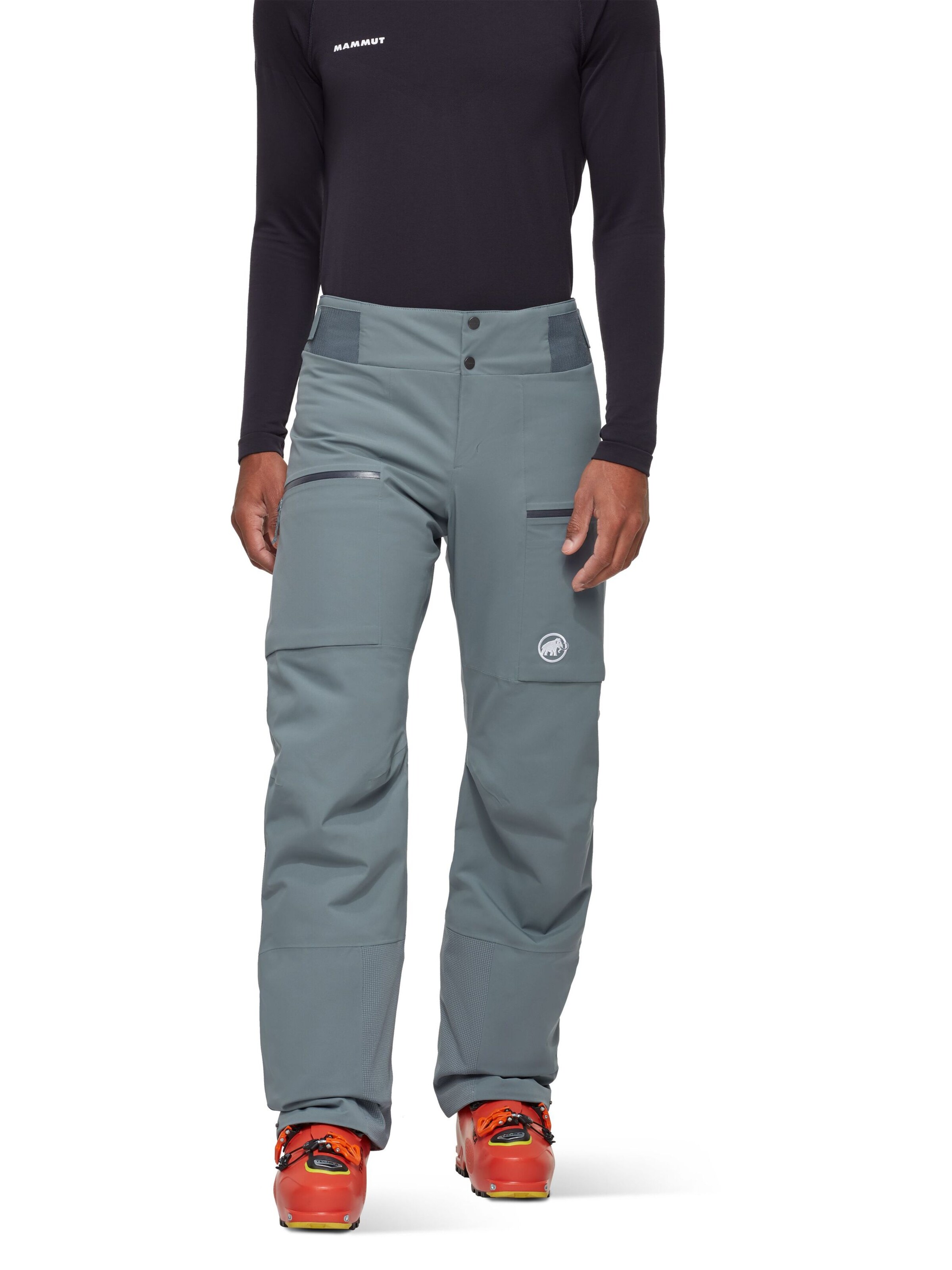 MAMMUT Loose fit Outdoor Pants in Grey: front