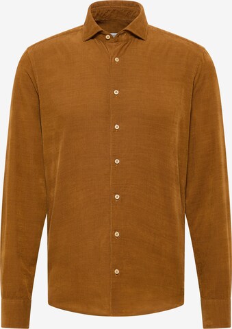 ETERNA Slim fit Button Up Shirt in Brown: front