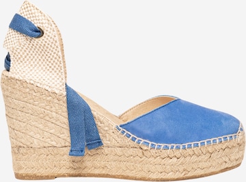 Alhamas - Sandalias 'Alpargata Cuña 10 cm' en azul: frente