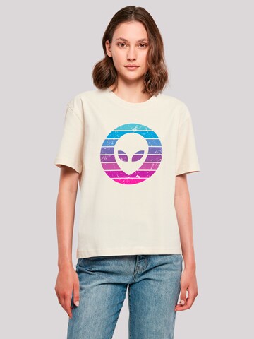 F4NT4STIC Shirt 'Alien Kopf' in Beige: front
