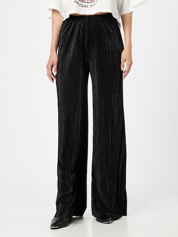 Nasty Gal Wide leg Trousers in Black: front