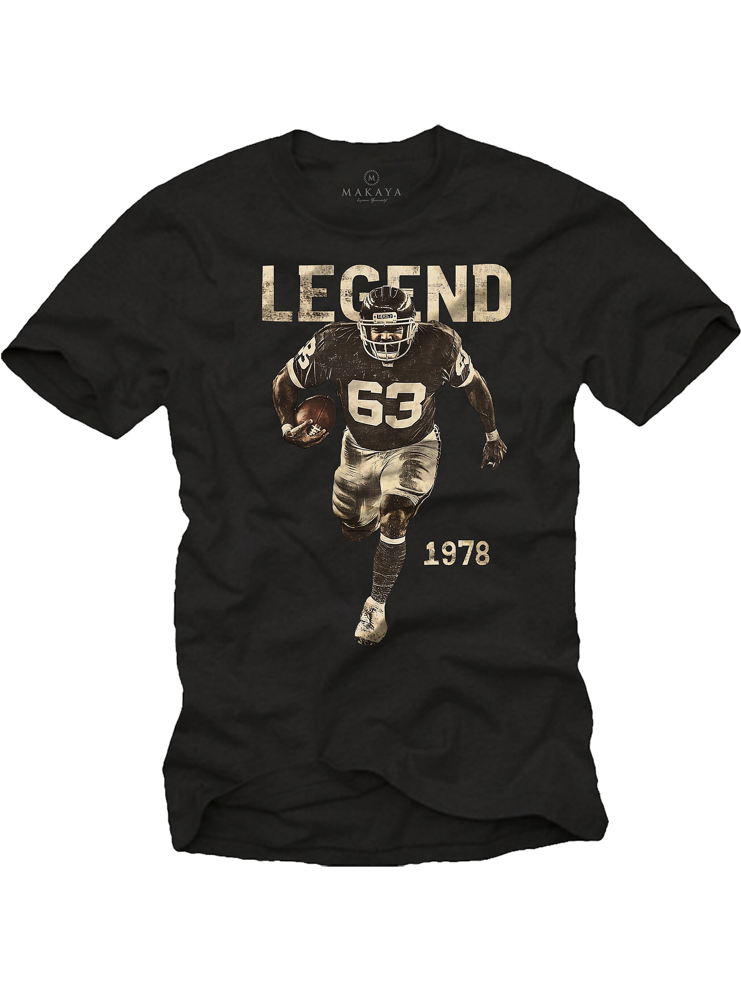 MAKAYA Shirt 'Football Legend' in Black: front