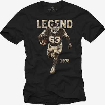 MAKAYA Shirt 'Football Legend' in Black: front
