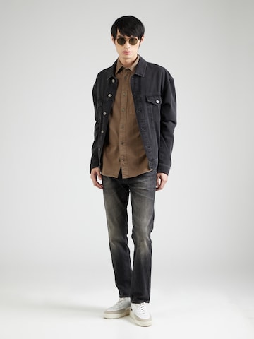 Jack & Jones Premium - Ajuste regular Camisa 'JPRCCDOVER' en marrón