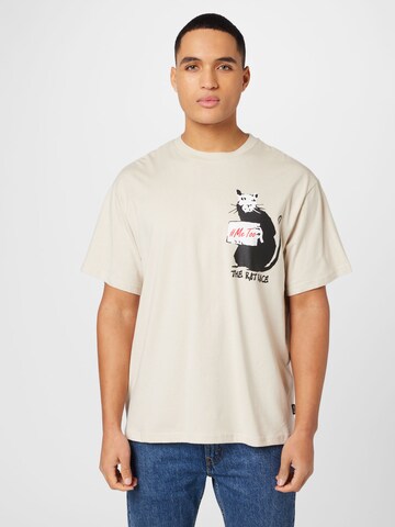 Only & Sons - Camisa 'Banksy' em cinzento: frente