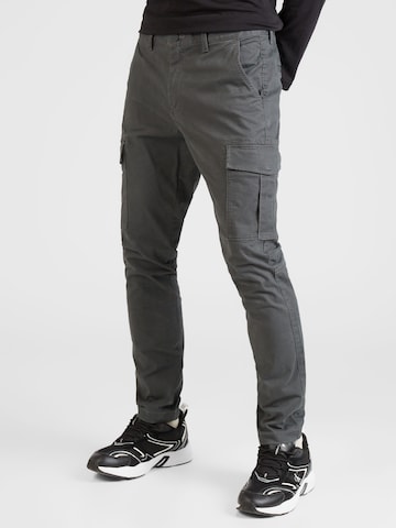 Tommy Jeans - Slimfit Pantalón cargo 'AUSTIN' en gris: frente