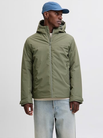 Veste mi-saison 'JJEBrandon' JACK & JONES en vert : devant
