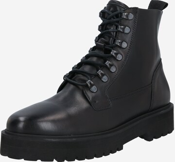 DAN FOX APPAREL Lace-Up Boots 'Alen' in Black: front