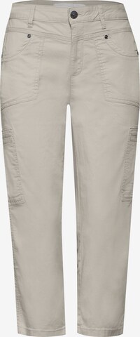 Coupe slim Pantalon cargo 'Yulius' STREET ONE en gris : devant