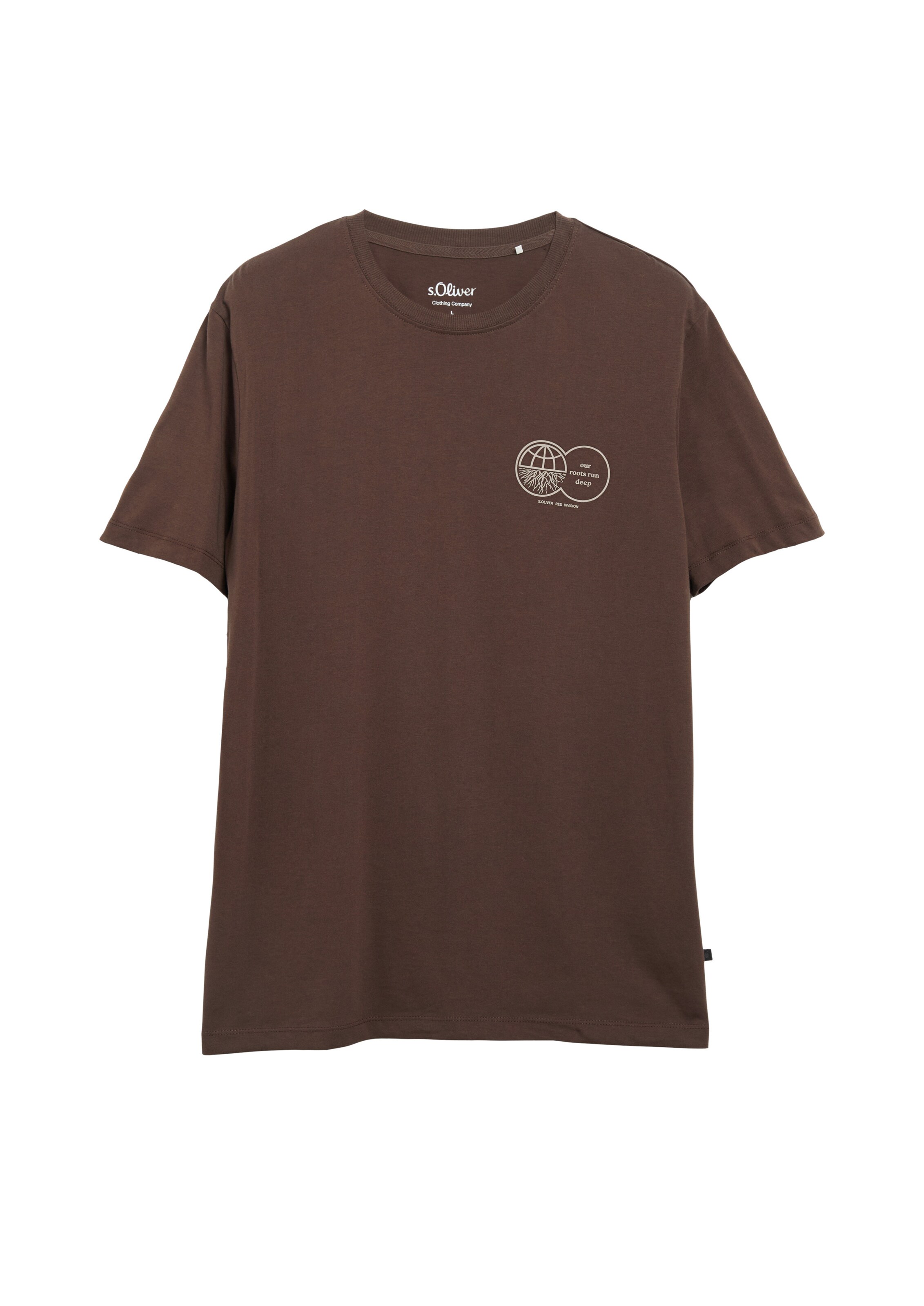 s.Oliver T-Shirt in Braun: Vorderseite