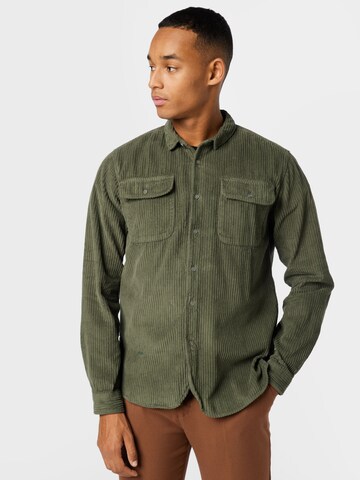 Brava Fabrics Regular fit Button Up Shirt in Green: front