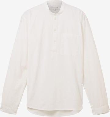 TOM TAILOR DENIM Button Up Shirt in White: front