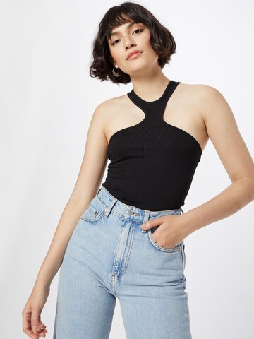WEEKDAY Top in Black: front
