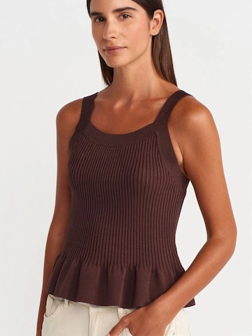 Dilvin - Blusa 'Blusen' em castanho