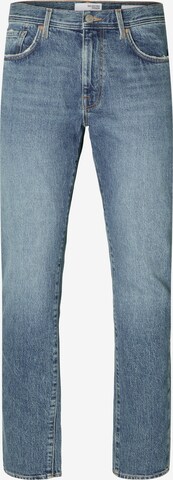 Coupe slim Jean 'LEON' SELECTED HOMME en bleu : devant