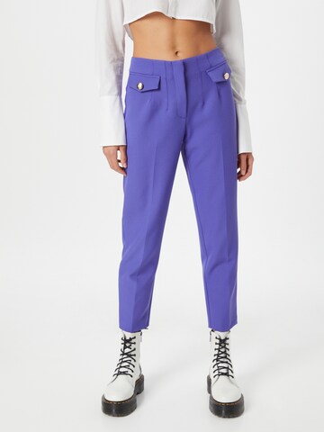 Regular Pantalon à plis River Island en violet : devant