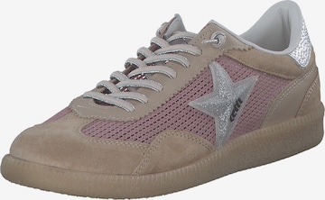 Baskets basses Cetti en beige : devant