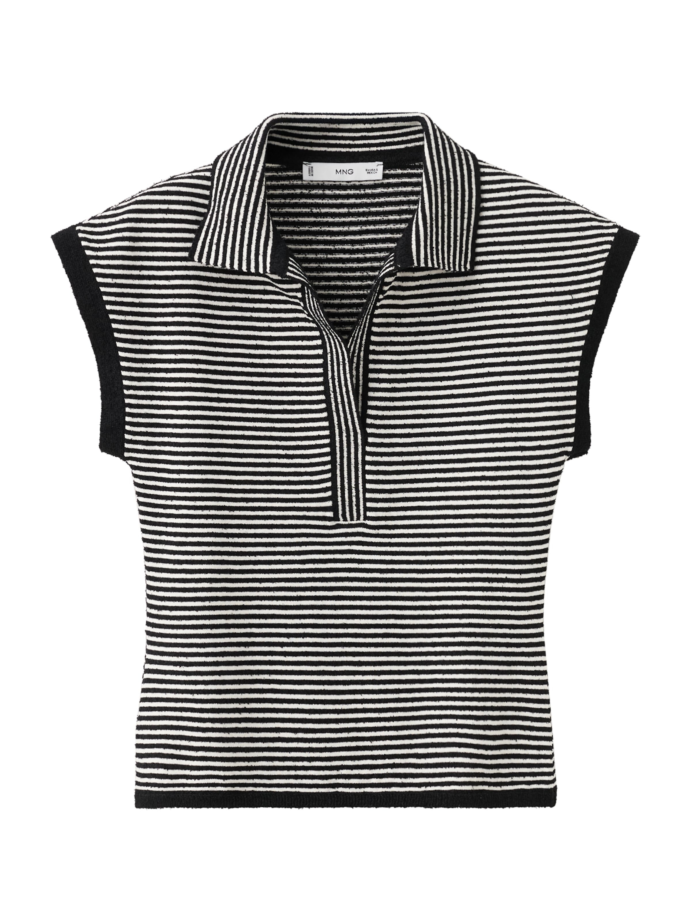 MANGO Pulover 'VAPORE' u crna / prljavo bijela, Pregled proizvoda