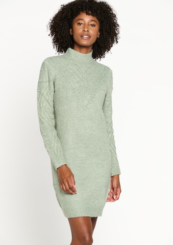 Robes en maille LolaLiza en vert : devant