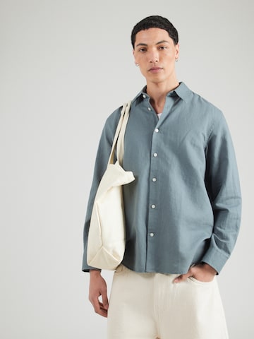 SELECTED Средняя посадка Рубашка 'SLHCLAY' в Зеленый: спереди