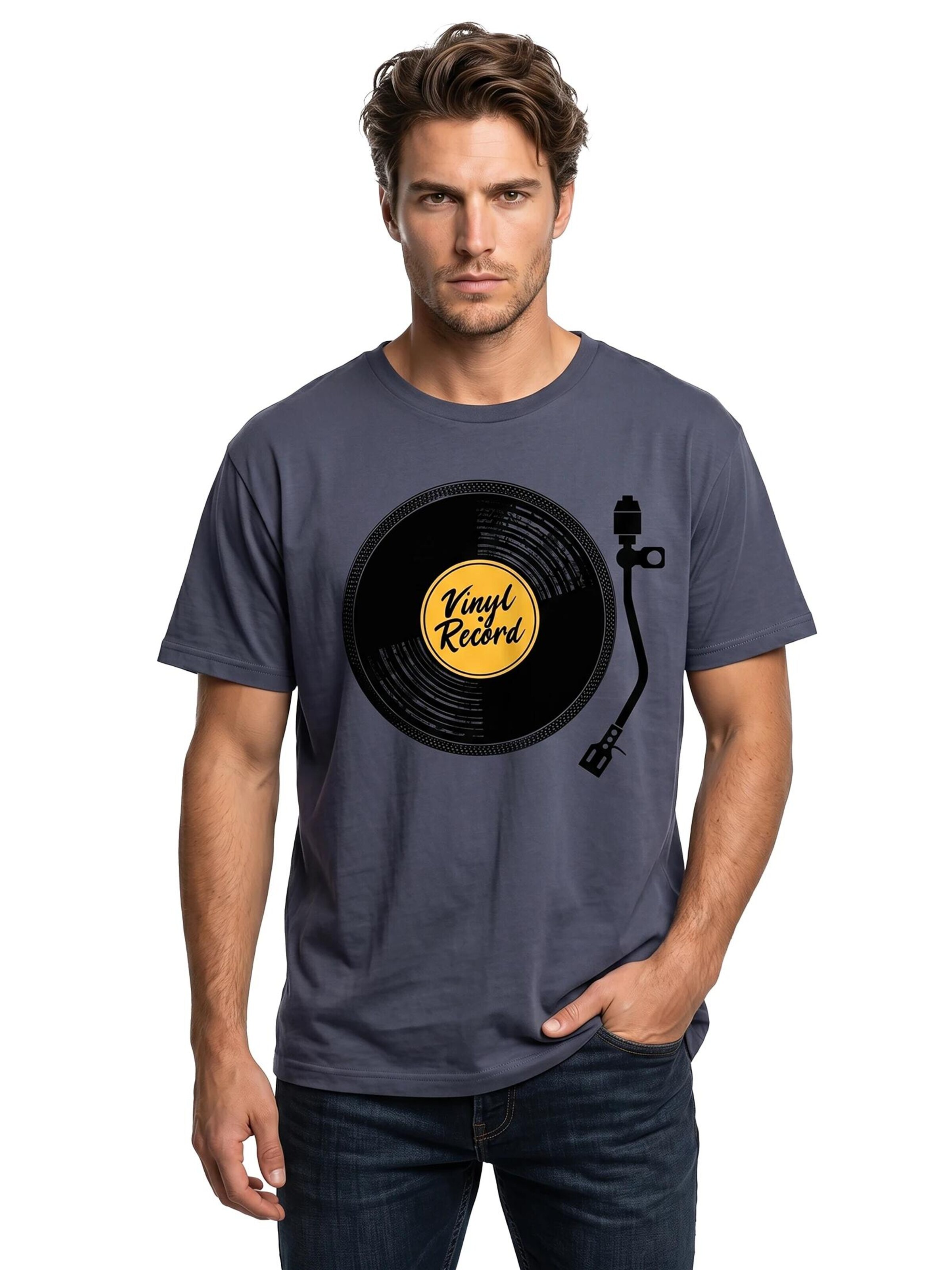 MAKAYA Shirt 'V-Record' in Blue