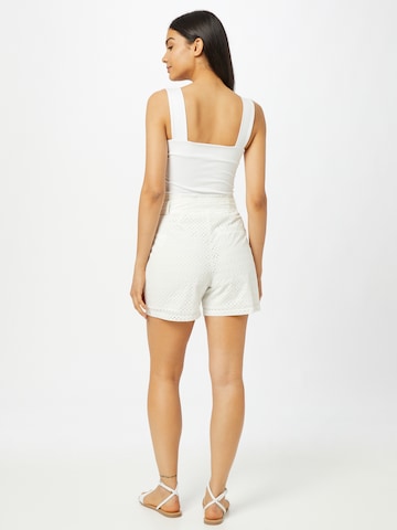 VILA Regular Trousers 'VIPOOSH' in White