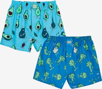 Lousy Livin Boxershorts 'Avocado & Broccoli' in Blau: predná strana