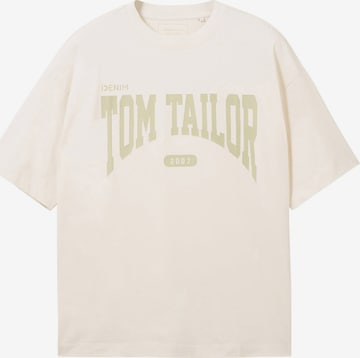 Tricou de la TOM TAILOR DENIM pe alb: față