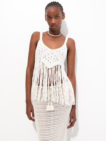 Pull&Bear Sticktop i beige: forside