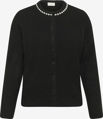 KAFFE CURVE Knit cardigan 'Croxia' in Black: front