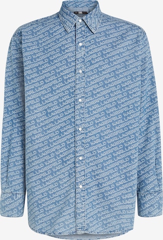 Karl Lagerfeld Regular fit Button Up Shirt in Blue: front