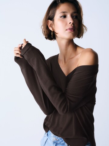 The Set Pullover in Beige