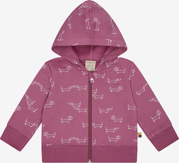 loud + proud Sweatjacke in Lila: Vorderseite