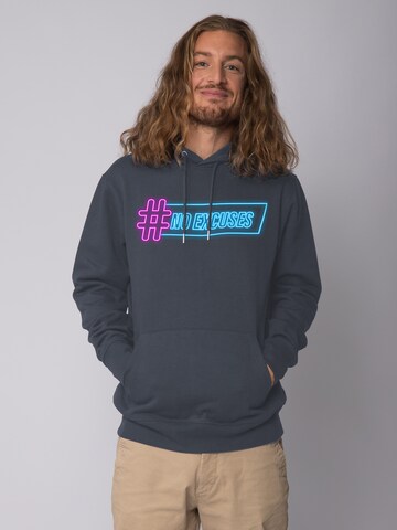 Sweat-shirt ' No Excuses ' Watapparel en gris : devant