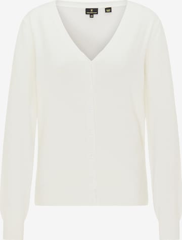 DreiMaster Klassik Knit Cardigan in White: front