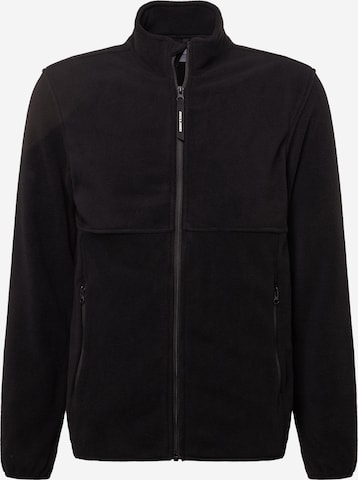 JACK & JONES Fleece Jacket 'POWER' in Black: front