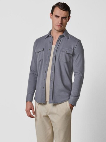 Profuomo Knit Cardigan in Blue: front