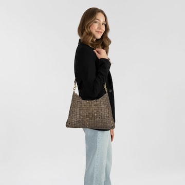 Sac bandoulière Campomaggi en marron : devant