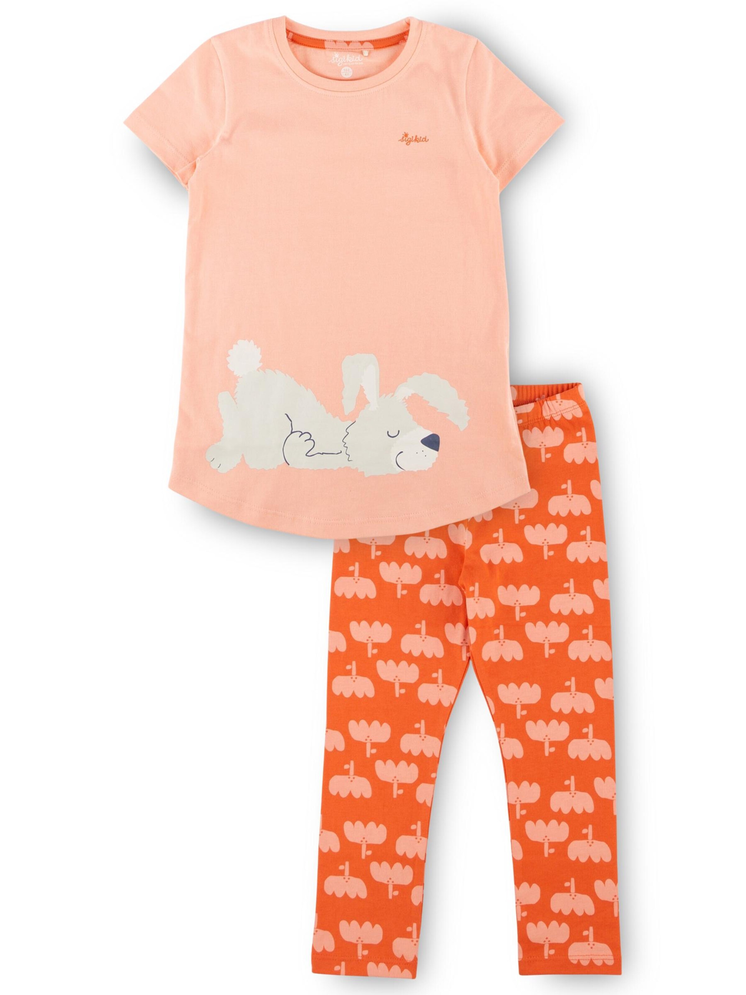 SIGIKID Schlafanzug 'Pyjama Kinder Schlafanzug' in Orange: Vorderseite