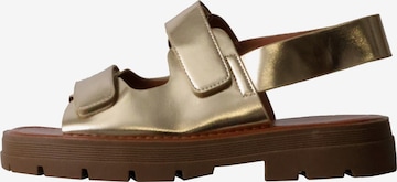 Super Mode Sandale in Gold: Vorderseite